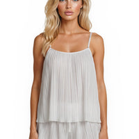 Karina Pleated Chiffon Cami Set